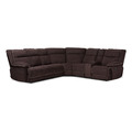 Baxton Studio Sabella Chocolate Brown Upholstered 7-Piece Reclining Sectional Sofa 163-9488